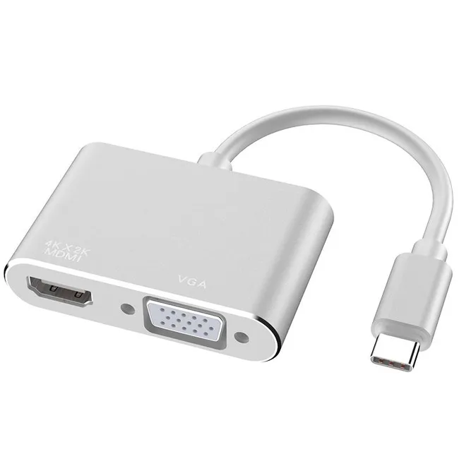 Alfais 4366 Usb Type C To Hdmi Vga 3.1 4K Çevirici Dönüştürücü Adaptör