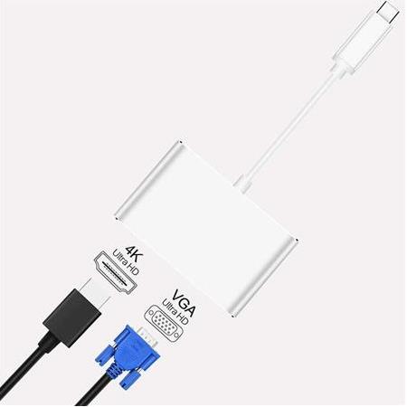 Alfais 4366 Usb Type C To Hdmi Vga 3.1 4K Çevirici Dönüştürücü Adaptör
