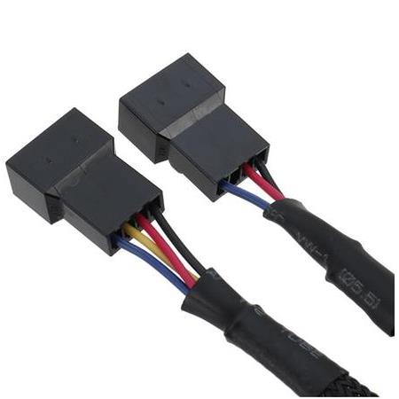 Alfais 5025 Fan Çoklayıcı 2 Port Y Pwm 4 Pin Splitter Çoklayıcı Switch Kablosu