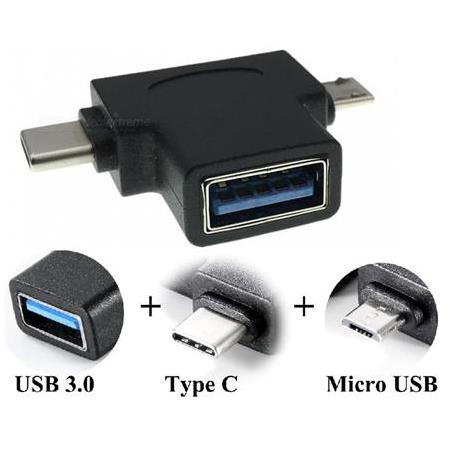 Alfais 4372 Usb 3.0 To Type C Micro Usb 3.1 Data Şarj Çevirici Dönüştürücü Adaptör