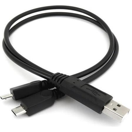 Alfais 4378 Micro Usb Y Kablo Data Power Çevirici Dönüştürücü Çoklayıcı Kablo