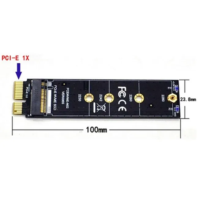 Alfais 4391 M.2 Nvme Ssd Ngff To Pcie 3.0 X1 Adaptör M Key Kart Çevirici Dönüştürücü