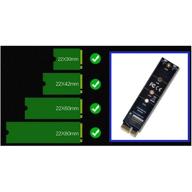 Alfais 4391 M.2 Nvme Ssd Ngff To Pcie 3.0 X1 Adaptör M Key Kart Çevirici Dönüştürücü