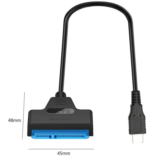 Alfais 4393 Type C 3.1 Usb To 2.5 3.5 İnç Sata Ssd Hdd Hard Disk Dvd Kablosu