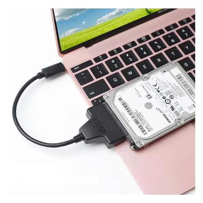 Alfais 4393 Type C 3.1 Usb To 2.5 3.5 İnç Sata Ssd Hdd Hard Disk Dvd Kablosu