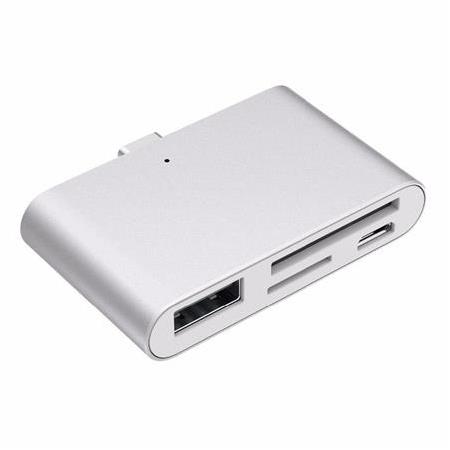 Alfais 4397 Type C Usb 3.1 Kart Okuyucu SD MicroSD Tf Hub All in Çevirici Dönüştürücü Adaptör