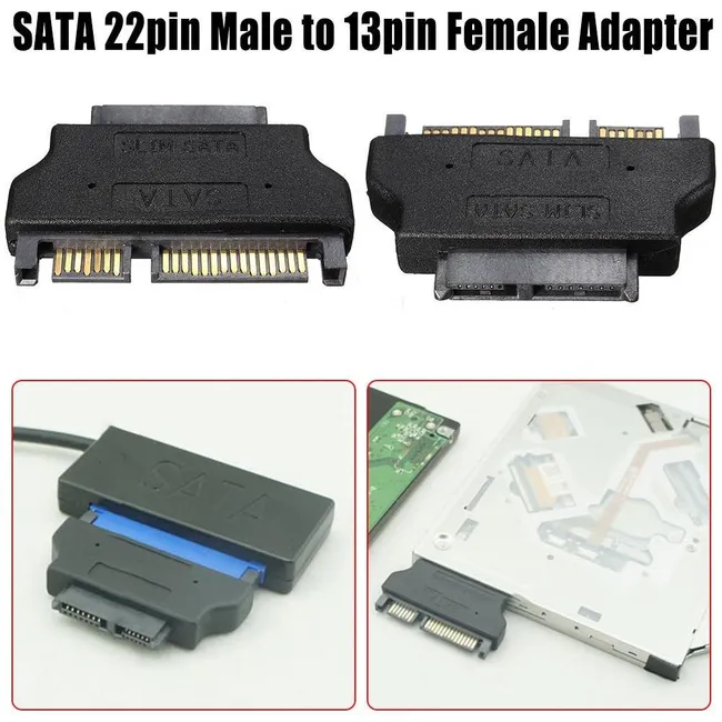 Alfais 4400 Slimline Sata Adaptör Serial ATA Slim 7+6 Çevirici Dönüştürücü Adaptör