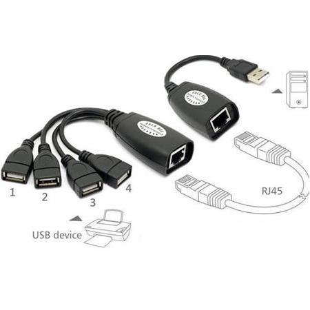 Alfais 4406 4 Port Cat Rj45 Usb Hub Ek Uzatma Extender (50 Metre)