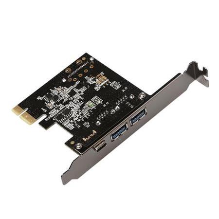 Alfais 4409 Pci-e Express 2x Port Usb 3.0 Type C 3.1 Çoklayıcı Kasa İçi Kart
