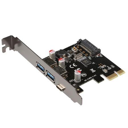 Alfais 4409 Pci-e Express 2x Port Usb 3.0 Type C 3.1 Çoklayıcı Kasa İçi Kart