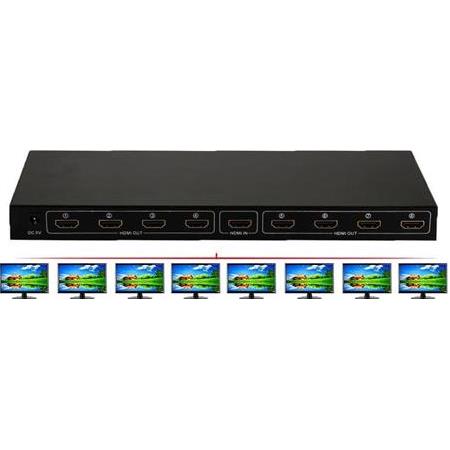 Alfais 4411 8 Port Hdmi Splitter Çoklayıcı Switch Ekran Çoklayıcısı