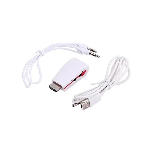 Alfais 4412 Hdmi To Vga Ses Güç Destekli ÇEvirici Dönüştürücü Adaptör