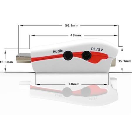 Alfais 4412 Hdmi To Vga Ses Güç Destekli ÇEvirici Dönüştürücü Adaptör