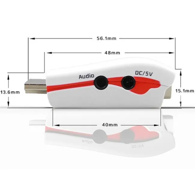 Alfais 4412 Hdmi To Vga Ses Güç Destekli ÇEvirici Dönüştürücü Adaptör