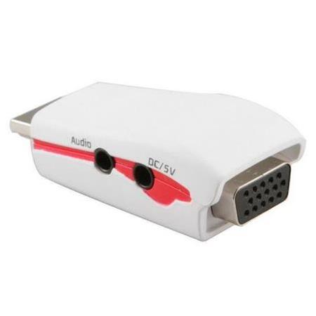 Alfais 4412 Hdmi To Vga Ses Güç Destekli ÇEvirici Dönüştürücü Adaptör