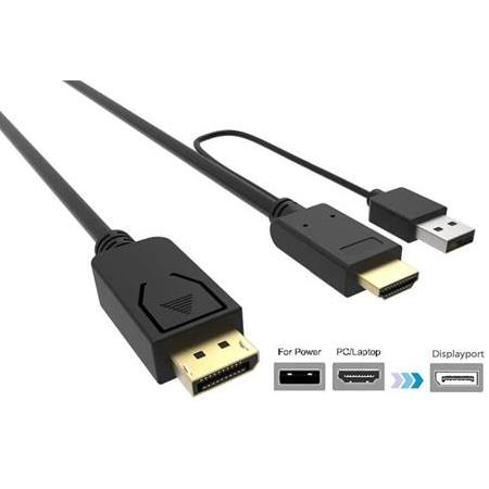 Alfais 4413 Hdmi To Displayport Çevirici Dönüştürücü Adaptör Monitör Kablosu 2 Metre