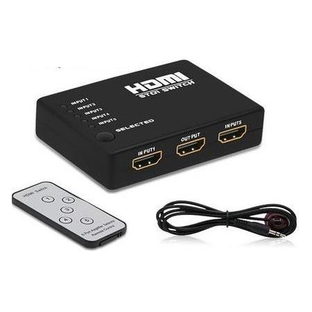 Alfais 4416 Hdmi Çoklayıcı Çoğaltıcı Switch 5 Port Kumandalı Ir Alıcılı