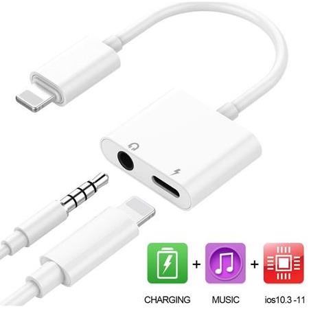 Alfais 4420 Lightning Kulaklık Şarj Çevirici Dönüştürücü Adaptör Aux Kablosu (iphone 7 8 X XR 11 Plu