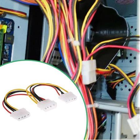 Alfais 4425 4 Pin Molex Power Çoklayıcı 2 Çıkış 1 Giriş Supply Kasa Güç Kablosu