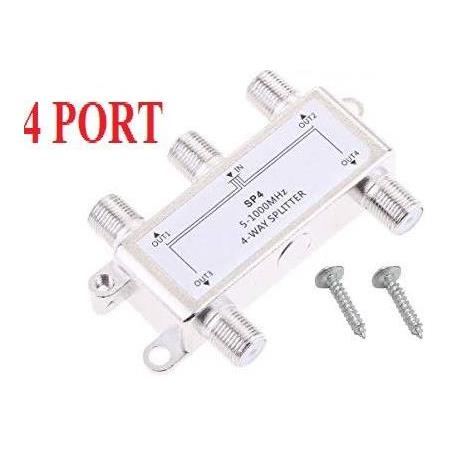 Alfais 4820 Uydu 4'lü Splitter Kablo Tv Rg6 Anten Çanak Çoklayıcı Dağıtıcı