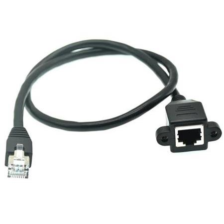 Alfais 5077 Rj45 Dişi Erkek Uzatma 0.5M Panel Tipi Cat6 Montaj Kablosu