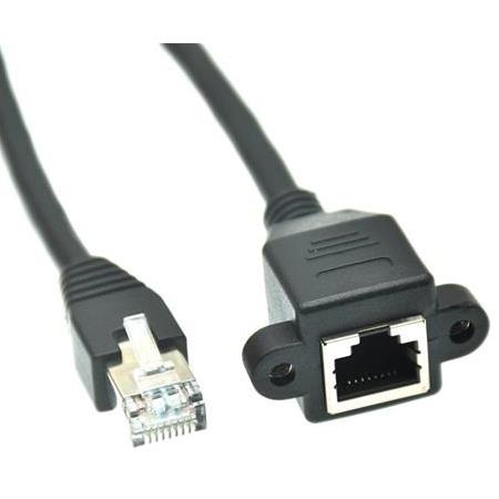 Alfais 5078 Rj45 Dişi Erkek Uzatma 1.5M Panel Tipi Cat6 Montaj Kablosu