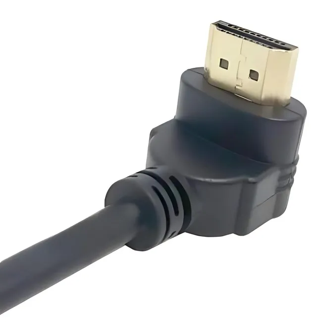 Alfais 6050 Hdmi Dişi Erkek Uzatma 90 Derece Dirsek Kablosu 15cm