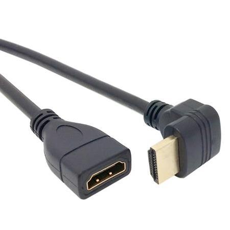 Alfais 6050 Hdmi Dişi Erkek Uzatma 90 Derece Dirsek Kablosu 15cm