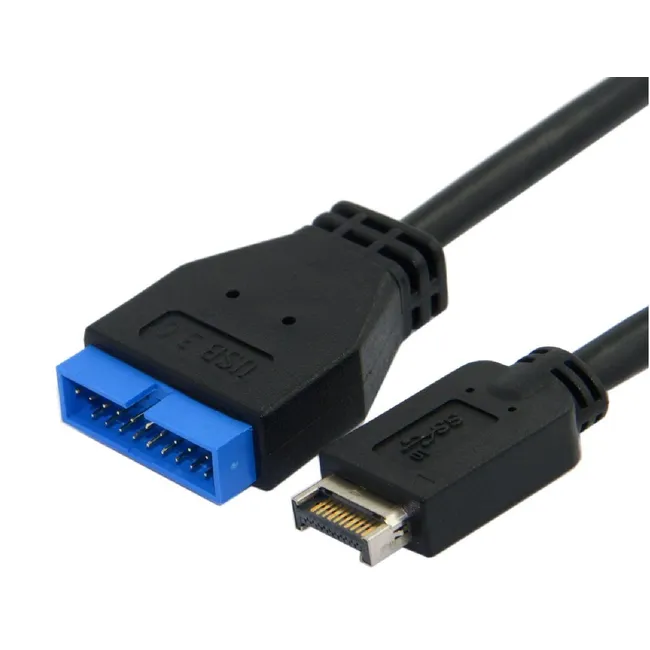 Alfais 5076 USB 3.1 Type-E Male To USB 3.0 19 20 Pin Dişi Uzatma Kablosu