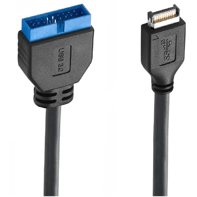 Alfais 5076 USB 3.1 Type-E Male To USB 3.0 19 20 Pin Dişi Uzatma Kablosu