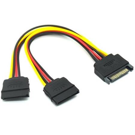 Alfais 4426 Sata 15 Pin Dişi Erkek 2 Port ÇoklayıcıY Kablo Splitter Hdd Bağlantı Kablosu