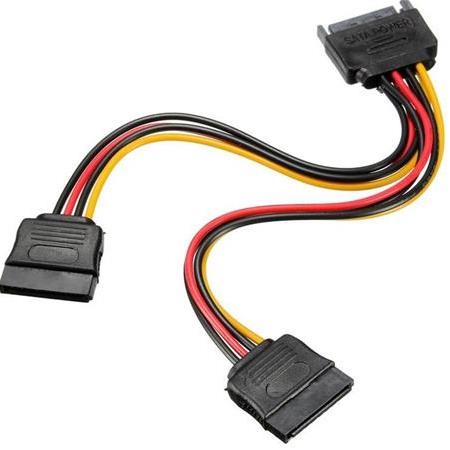 Alfais 4426 Sata 15 Pin Dişi Erkek 2 Port ÇoklayıcıY Kablo Splitter Hdd Bağlantı Kablosu