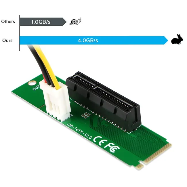Alfais 4436 M.2 Ngff Ssd To Pci-e Express 4x Çevirici Dönüştürücü Riser Kart Adaptörü