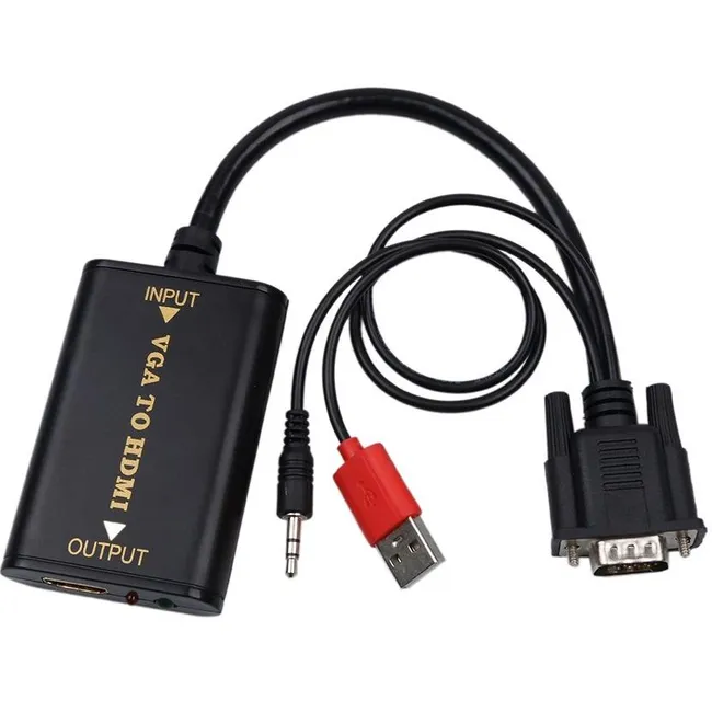 Alfais 4443 Vga To Hdmi Laptop Tv Kablo Çevirici Dönüştürücü Adaptör
