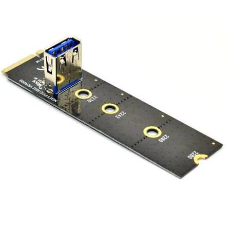 Alfais 4444 Ngff M2 Ssd To Usb 3.0 Pci-e 1x 16x Çevirici Dönüştürücü Riser Kart Adaptörü