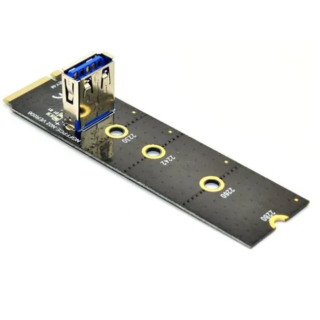 Alfais 4444 Ngff M2 Ssd To Usb 3.0 Pci-e 1x 16x Çevirici Dönüştürücü Riser Kart Adaptörü
