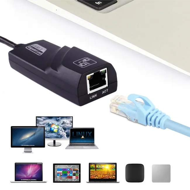Alfais 4939 Usb 3.0 To Ethernet Çevirici Dönüştürücü Adaptör (Gigabit destekli)