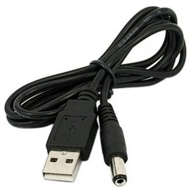 Alfais 4463 Usb To Dc 5.5 2.1mm Kalın Power Güç Çevirici Adaptör Kablosu