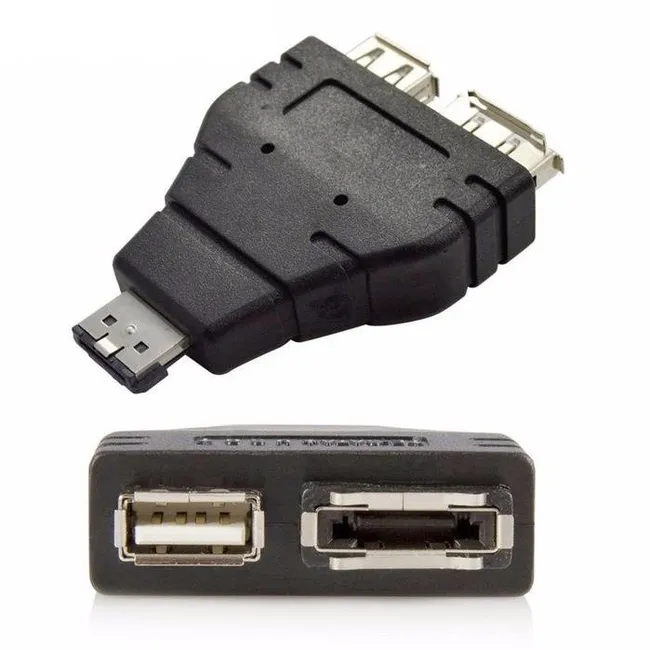 Alfais 4472 Esata Combo To Usb eSATA Dişi Erkek Çevirici Dönüştürücü Adaptör