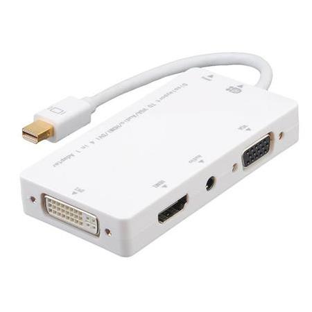 Alfais 4474 Mini displayport To Hdmi Dvi Vga 3.5mm Kulaklık Çıkışı Thunderbolt Çevirici Adaptör