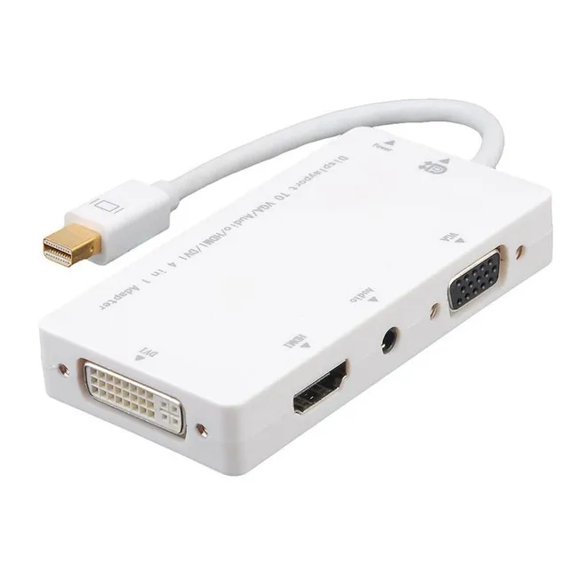 Alfais 4474 Mini displayport To Hdmi Dvi Vga 3.5mm Kulaklık Çıkışı Thunderbolt Çevirici Adaptör