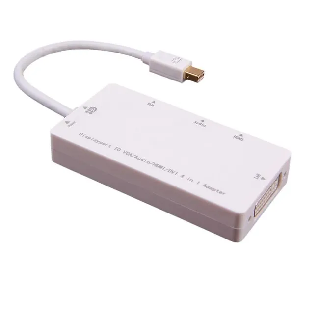 Alfais 4474 Mini displayport To Hdmi Dvi Vga 3.5mm Kulaklık Çıkışı Thunderbolt Çevirici Adaptör