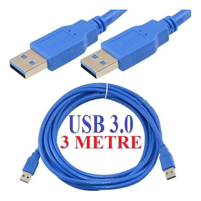 Alfais 4920 Usb 3.0 3 Metre Erkek Erkek Ara Bağlantı Kablosu Uzatma Ekleme
