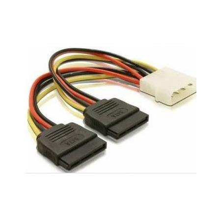 Alfais 4929 İkili Çift Sata Power Hdd 4 pin Güç Kablosu