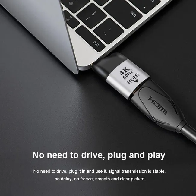 Alfais 4892 Type C To Hdmi 4K 60Hz Mini Çevirici Dönüştürücü Adaptör