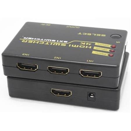 Alfais 4871 Hdmi Switch 3 Port Çoklayıcı Kumandalı 4K Ultra Hd Destekli