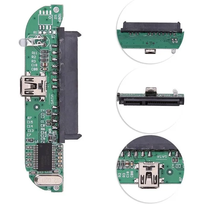 Alfais 4479 2.5 Mini USB SATA SSD / HDD Çevirici Dönüştürücü Harddisk Bağlantı Adaptörü