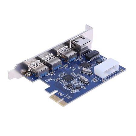 Alfais 4480 Pci-e Express Usb 3.0 Ethernet Kart 3 Port Kasa İçi Çoklayıcı
