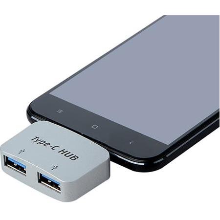 Alfais 4493 Type C To Usb 3.0 2 Port Hub 3.1 Çevirici Dönüştürücü Çoklayıcı Çoğaltıcı