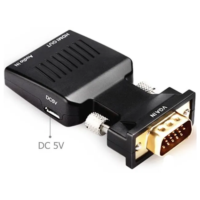 Alfais 4501 Vga To Hdmi Çevirici Dönüştürücü Laptop Tv Monitör Adaptör Kablosu